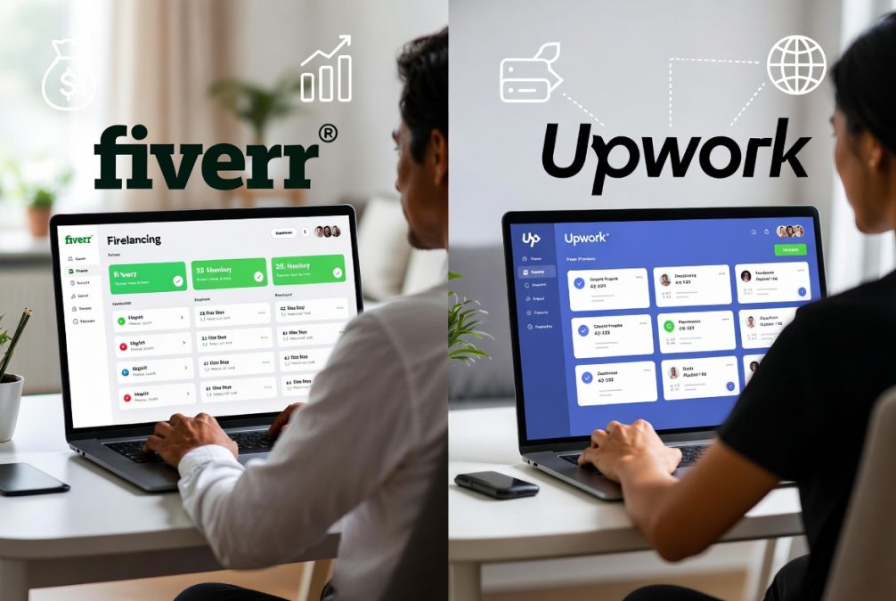 Best freelancing platforms for beginners Fiverr vs Upwork comparison