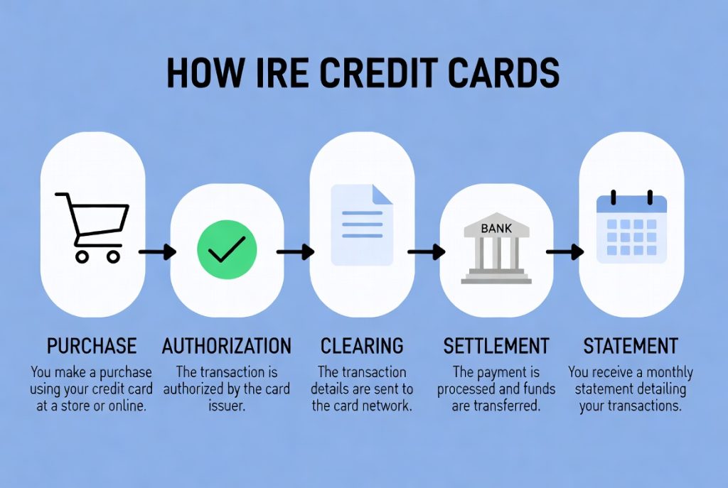 Credit card working process step by step