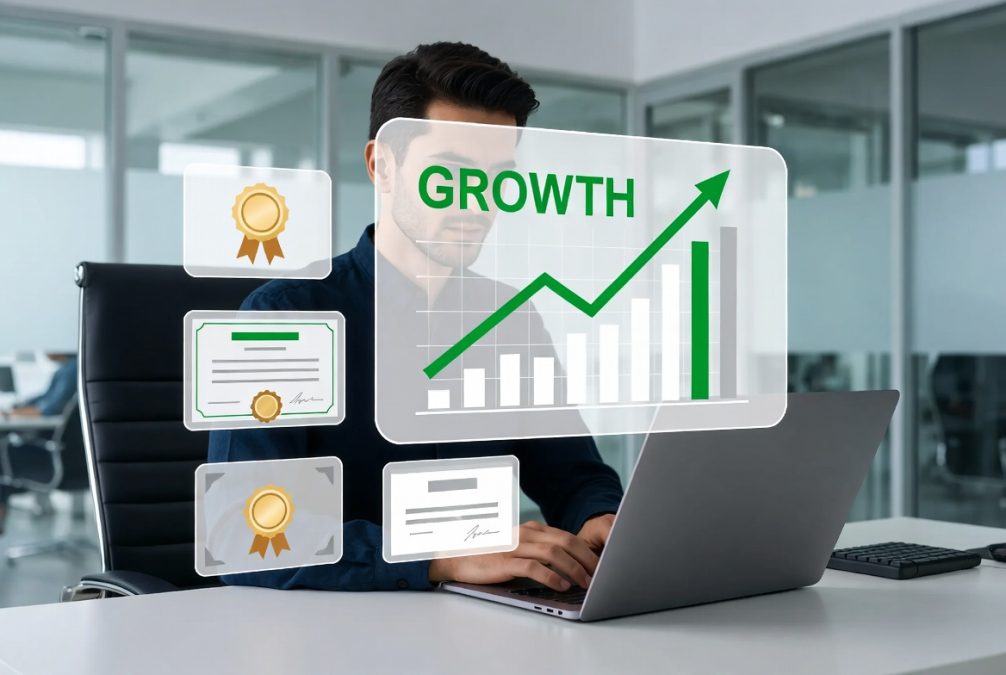 Career growth through online learning platforms and certifications
