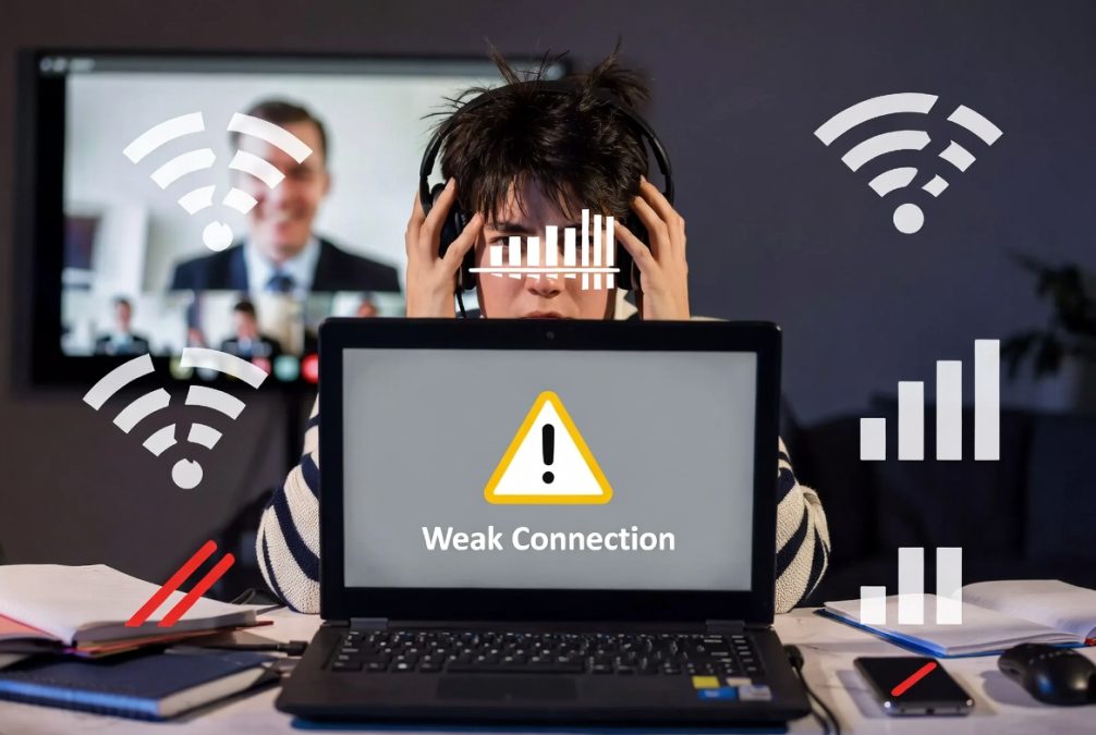 Online learning disrupted due to poor internet connection and technical issues