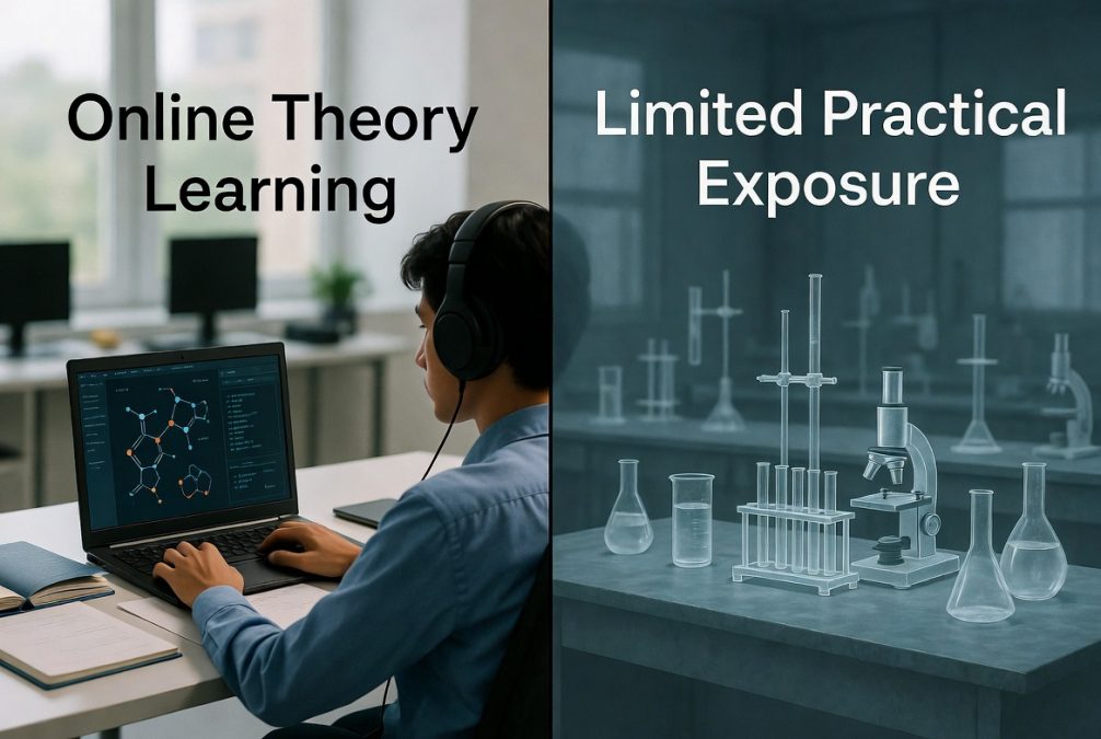 Online learning showing limitation in practical and hands-on training experience