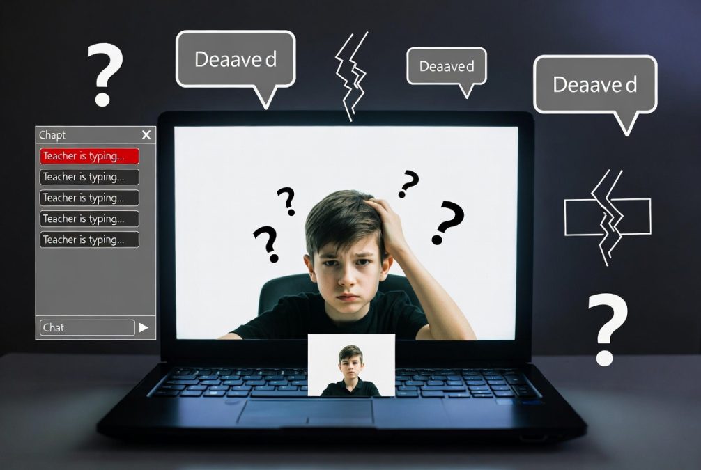 Online learning showing limited teacher interaction and delayed student support