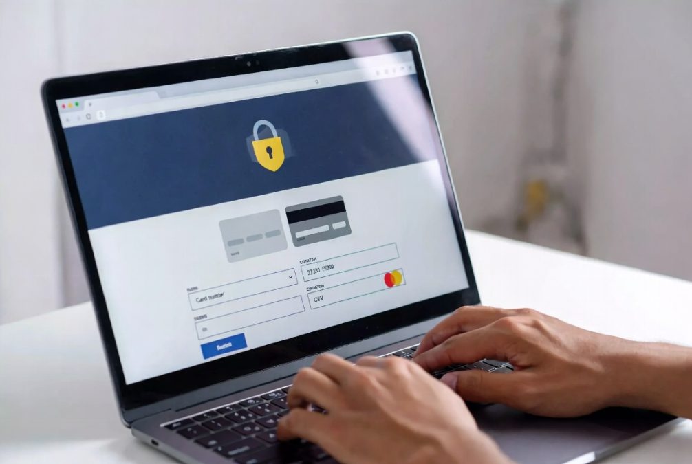 Secure online credit card payment with data protection and encryption