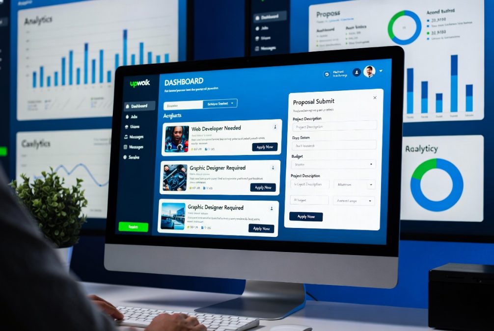 Upwork job proposal system with freelancer applying for projects